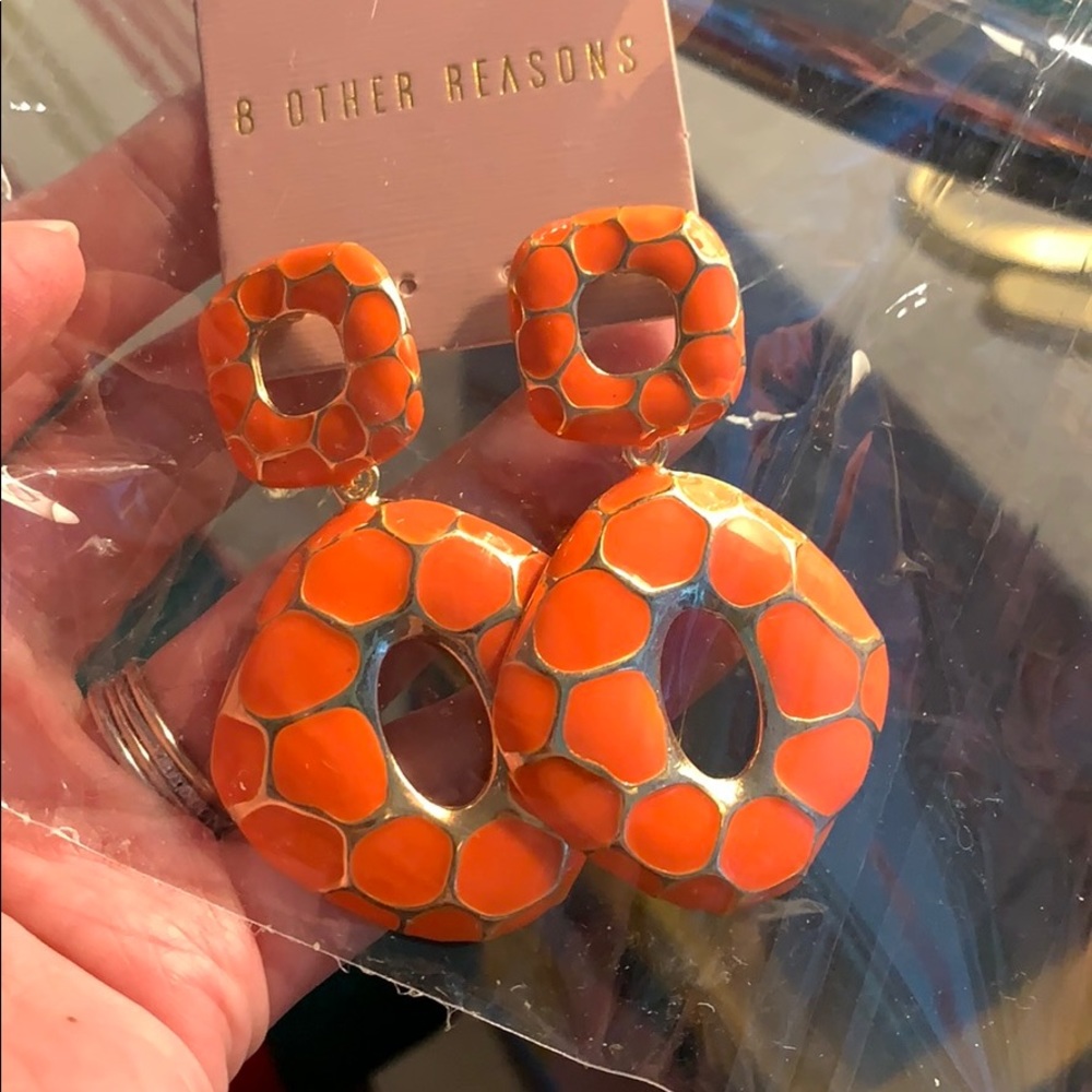 8other reasons California earrings. Orange & gold